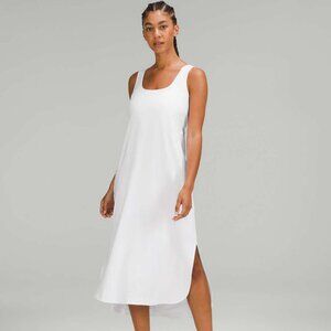 Lululemon Pima Cotton Open-Back Midi Dress in White